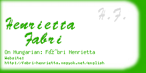 henrietta fabri business card